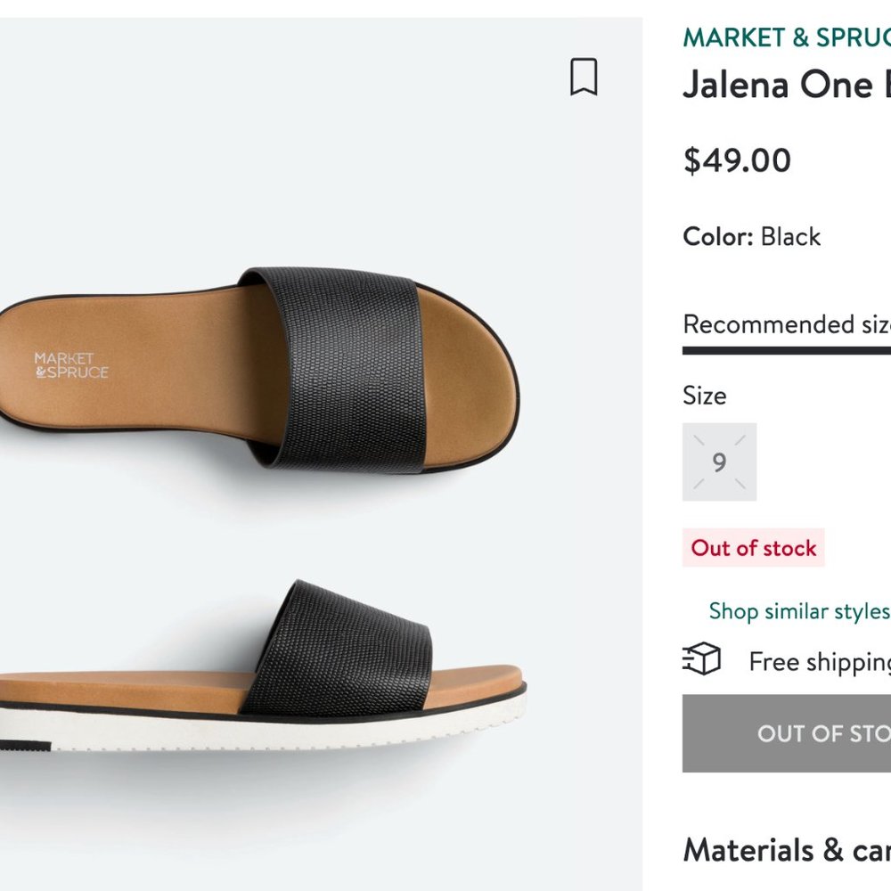 Jalena One Band Slide Sandal